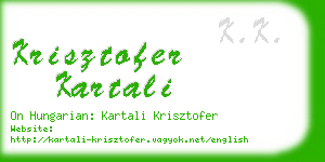 krisztofer kartali business card